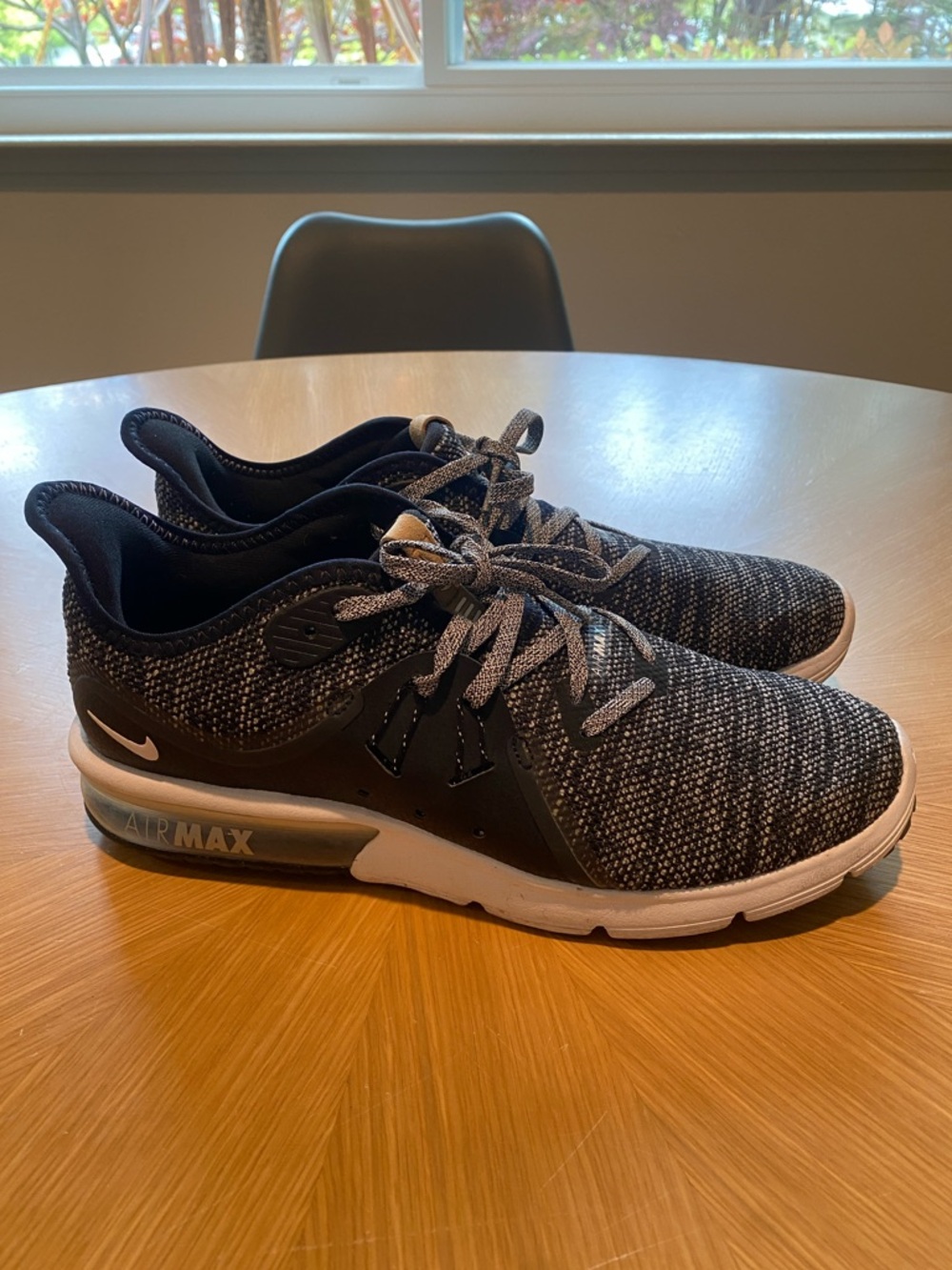 Nike Women’s Black and Grey Air Max Knit Sneakers